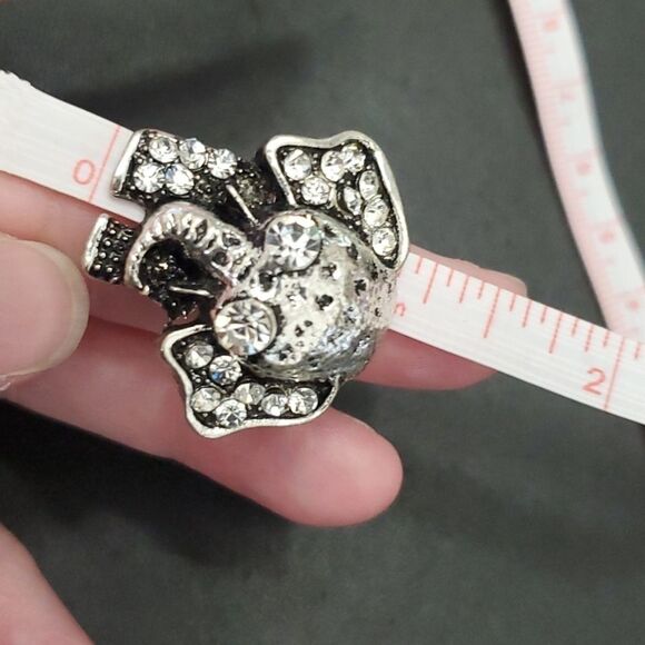 Silver tone elephant ring - Picture 8 of 9